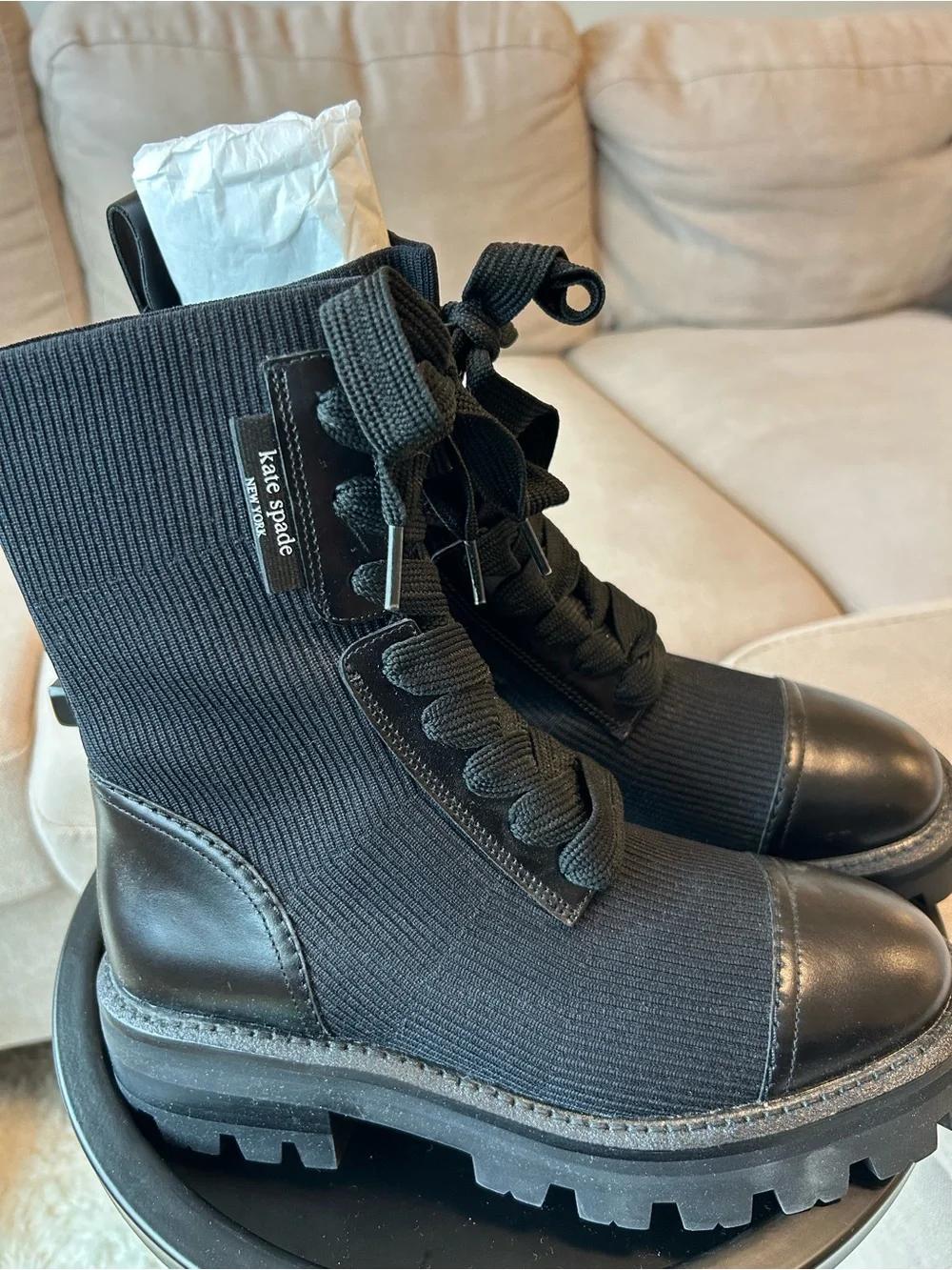 Kate Spade Winton Lug Booties NEW WITH TAGS